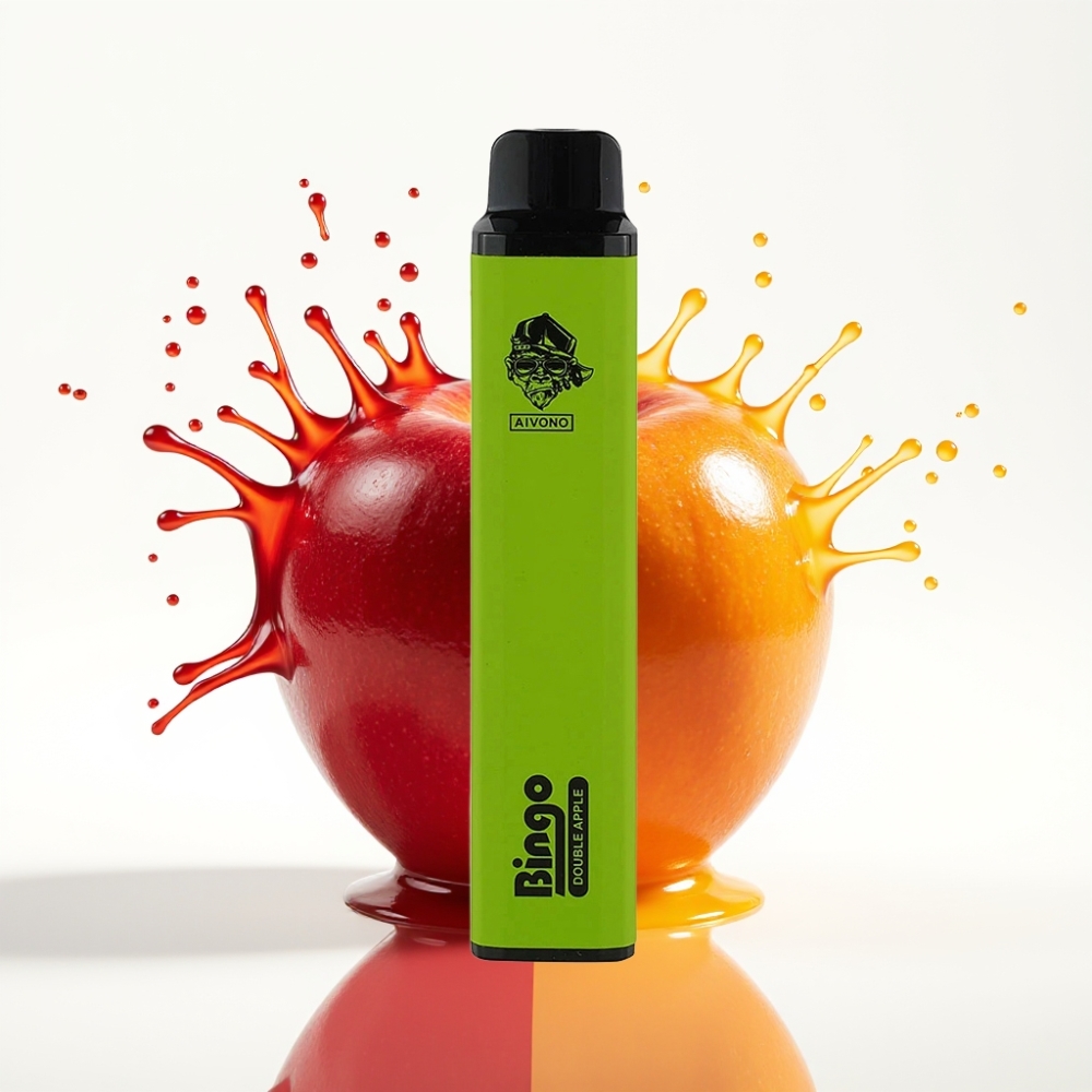 Aivono AIM BINGO 4000 Puffs Vape تفاح مزدوج - 10 مل، بطارية 1000 مللي أمبير، 4000 نفخة