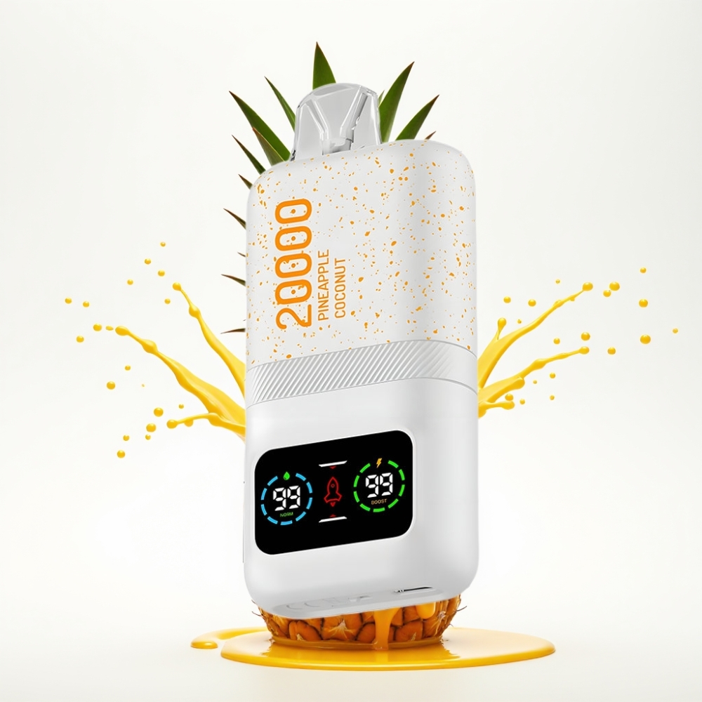 Aivono AIM MAGIC 20000 نَفخة - نكهة الأناناس وجوز الهند - شاشة LCD - شاحن Type-C - 26مل سائل