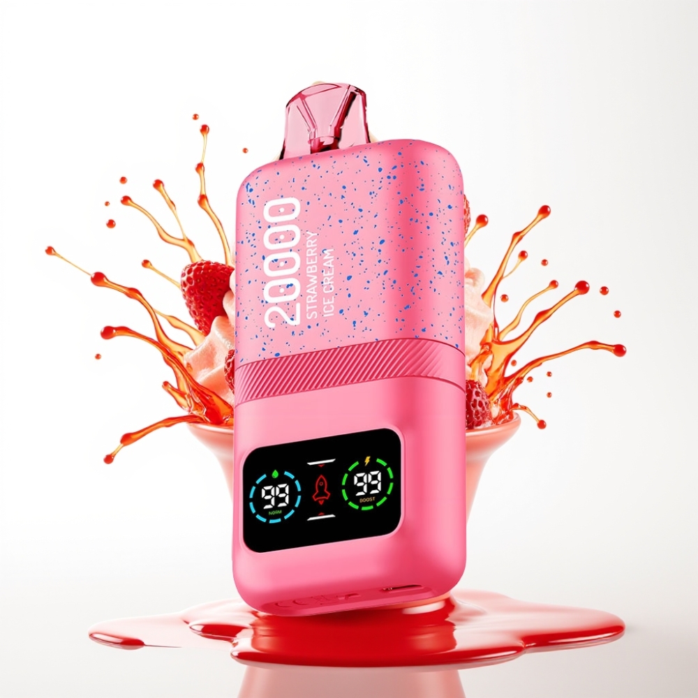 Aivono AIM MAGIC 20000 Puffs - 26ml - بطارية 600mAh - شريحة مزدوجة - آيس كريم فراولة
