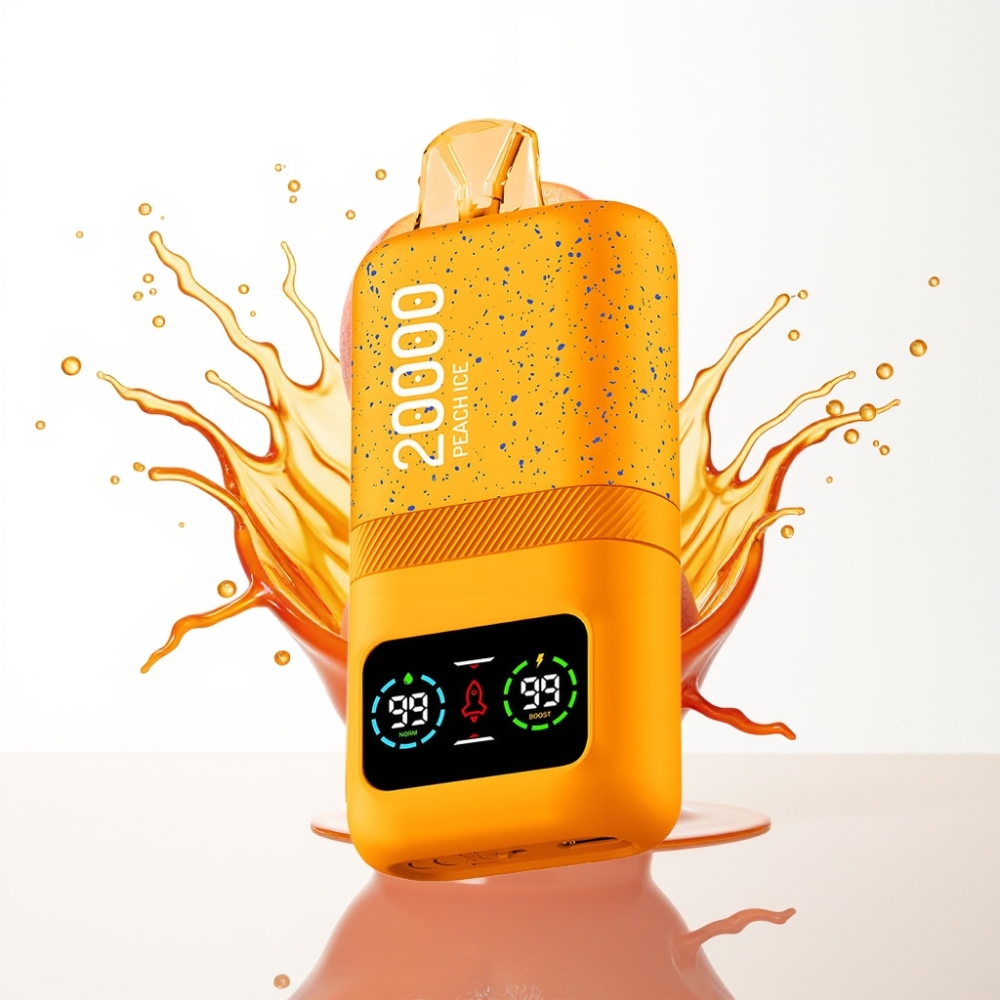 Aivono Aim Magic 20000 نَفخة بخاخ قابل لإعادة الشحن بشاشة LCD بنكهة خوخ مثلج