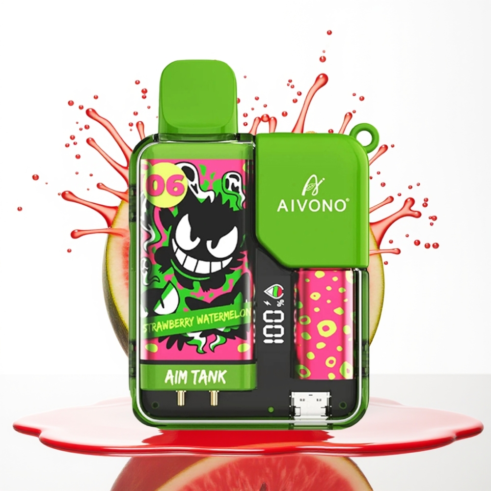 Aivono AIM-TANK 9500 Puffs 18ml فراولة بطيخ بشاشة LCD