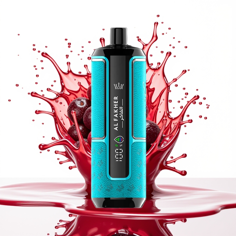 Al Fakher Crown Bar 15K Hypermax سيجارة إلكترونية للاستخدام مرة واحدة Kit Blackcurrant Ice - 22ml سعة، 600mAh بطارية، USB-C شحن، 15