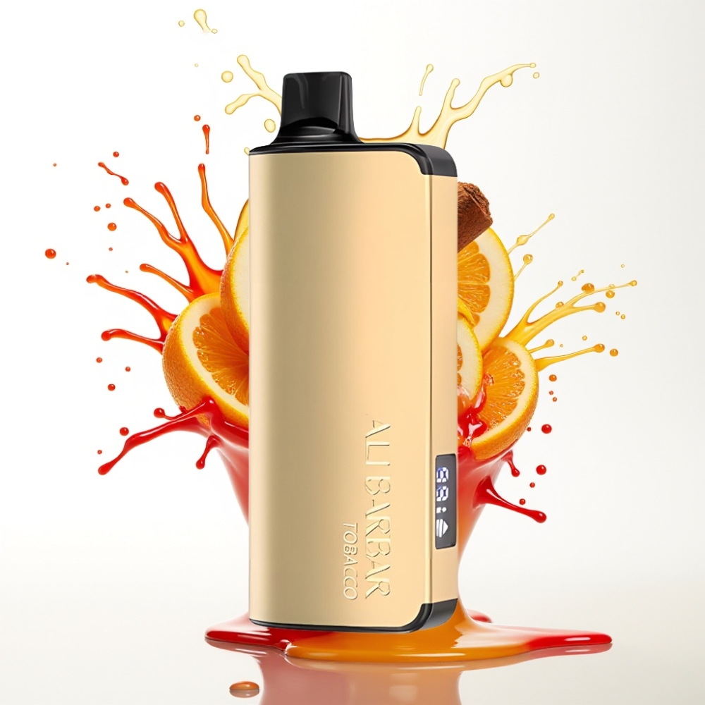Alibarbar Ingot 9000 Puffs سيجارة إلكترونية للاستخدام مرة واحدة Tobacco – 22ml سعة السائل، بطارية 2350 مللي أمبير، شاشة LED