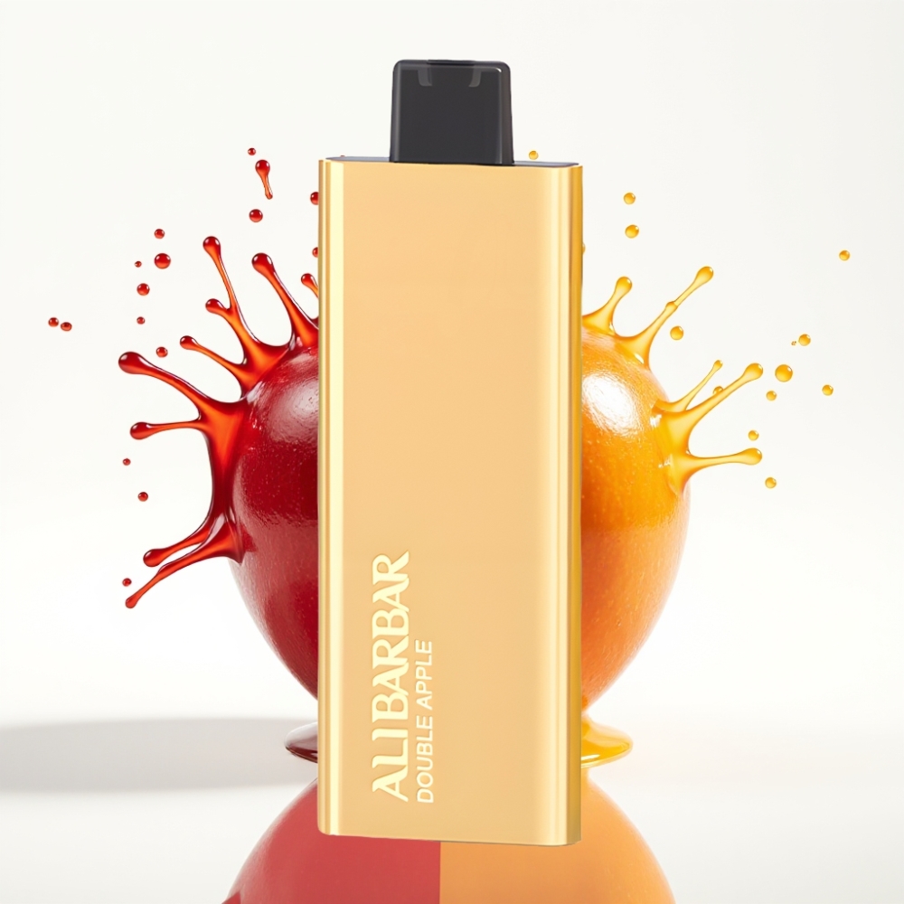 Alibarbar Pandora 7000 Puffs سيجارة إلكترونية للاستخدام مرة واحدة Double Apple - 17ml السائل الإلكتروني - 1.0Ω Coil - 18 Flavors
