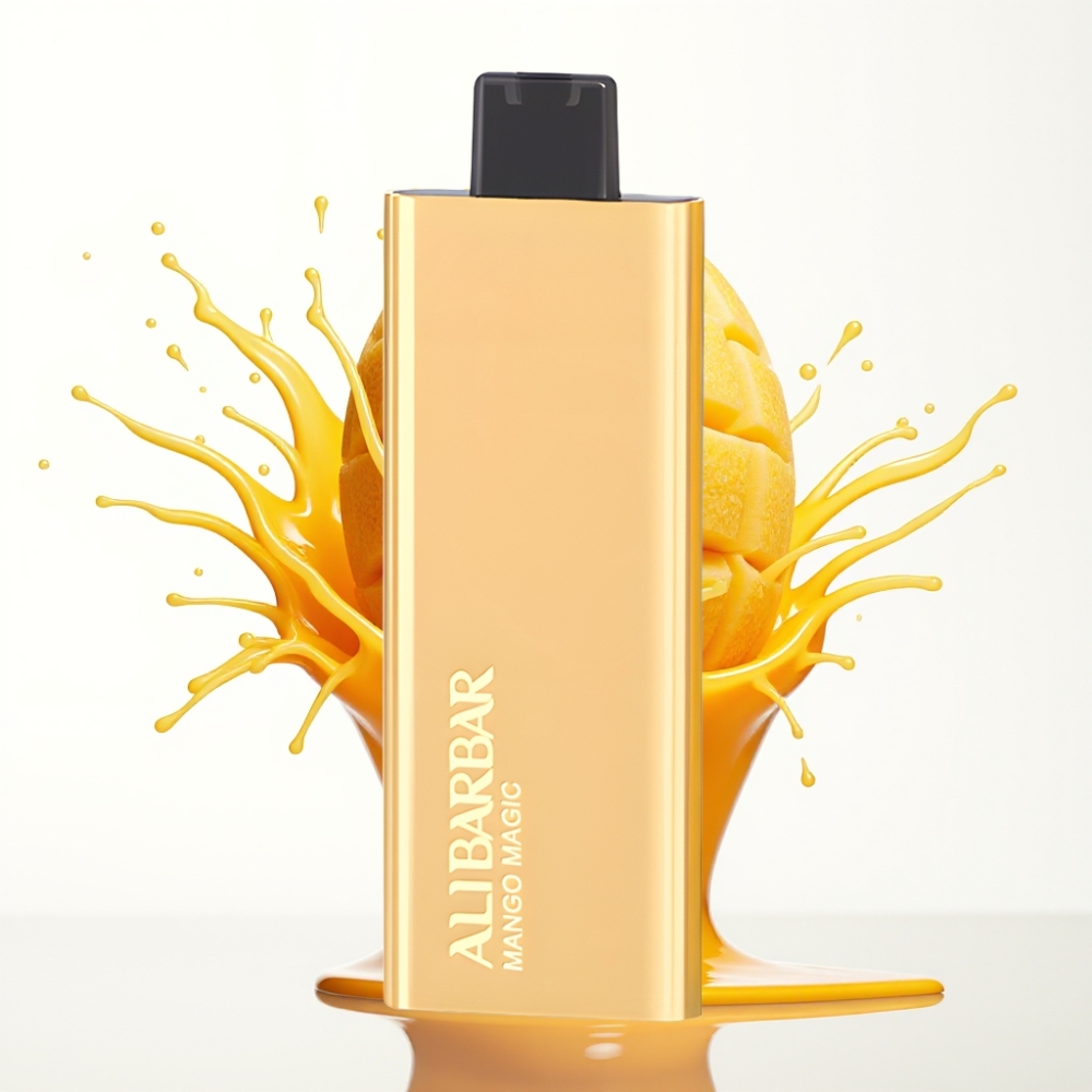 Alibarbar Pandora 7000 Puffs سيجارة إلكترونية للاستخدام مرة واحدة Mango Magic - 17ml السائل الإلكتروني, 70g Weight, 18 Flavors