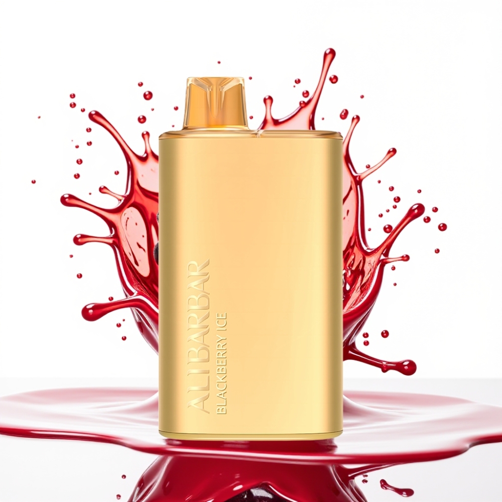 Alibarbar Rich 8000 Puffs سيجارة إلكترونية للاستخدام مرة واحدة Blackberry Ice - 20ml السائل الإلكتروني
