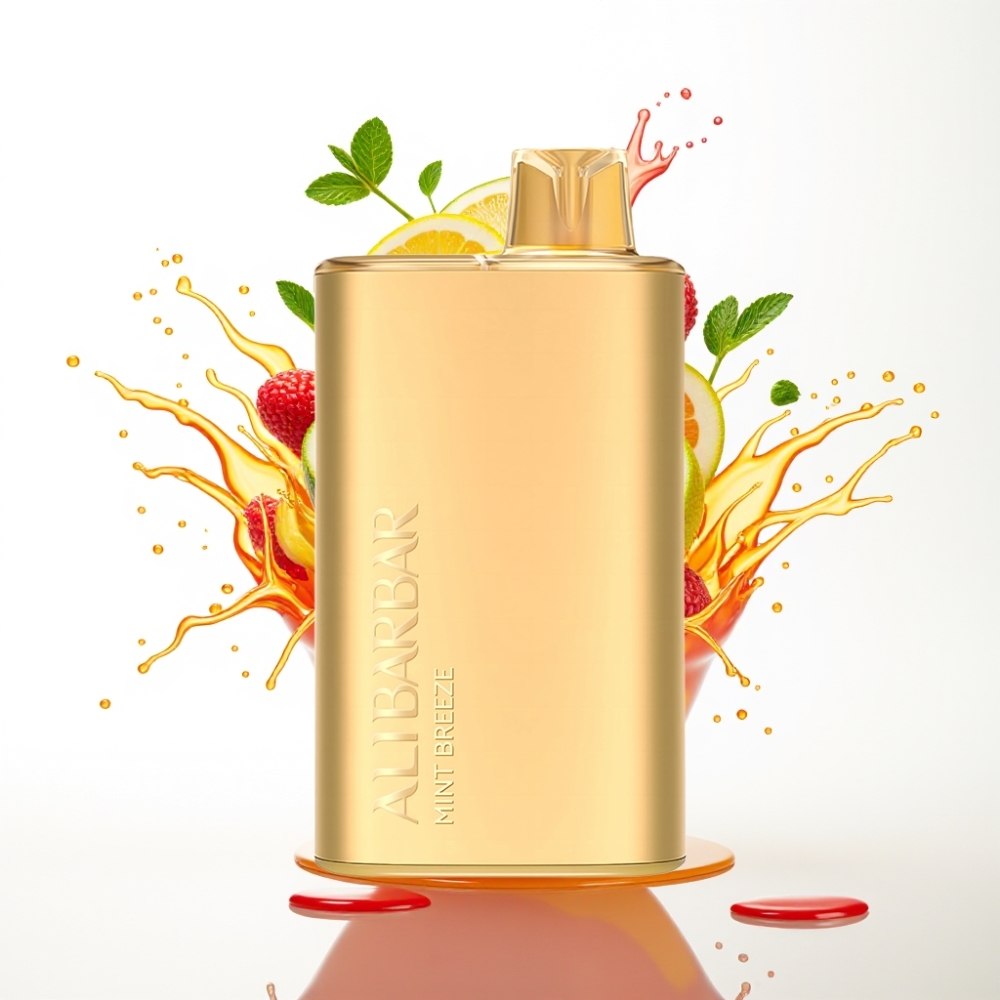 Alibarbar Rich 8000 Puffs سيجارة إلكترونية للاستخدام مرة واحدة Mint Breeze - 20ml السائل الإلكتروني - 2000mAh بطارية - 1.1 Ohm Coil