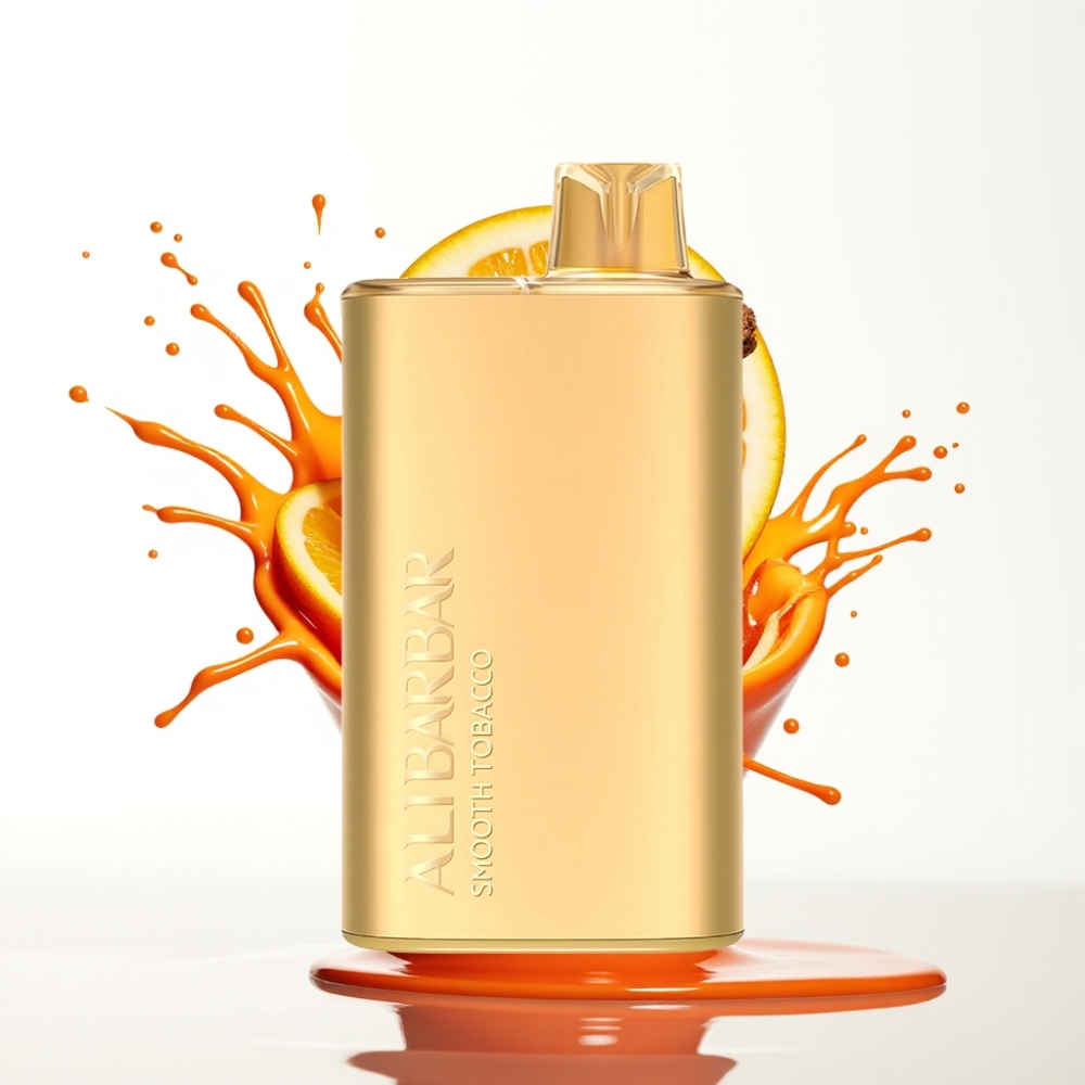 Alibarbar Rich 8000 Puffs سيجارة إلكترونية للاستخدام مرة واحدة Smooth Tobacco – 20ml سعة السائل، 8000 نفخة، بطارية 2000 مللي أمبير