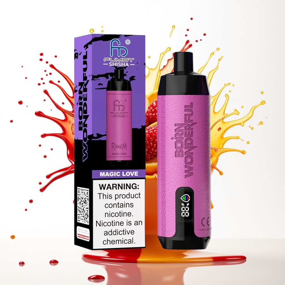 RandM Fumot Shisha 10000 Puffs سيجارة إلكترونية للاستخدام مرة واحدة Magic Love - 18ml، 850mAh، Type-C، 0.6ohm