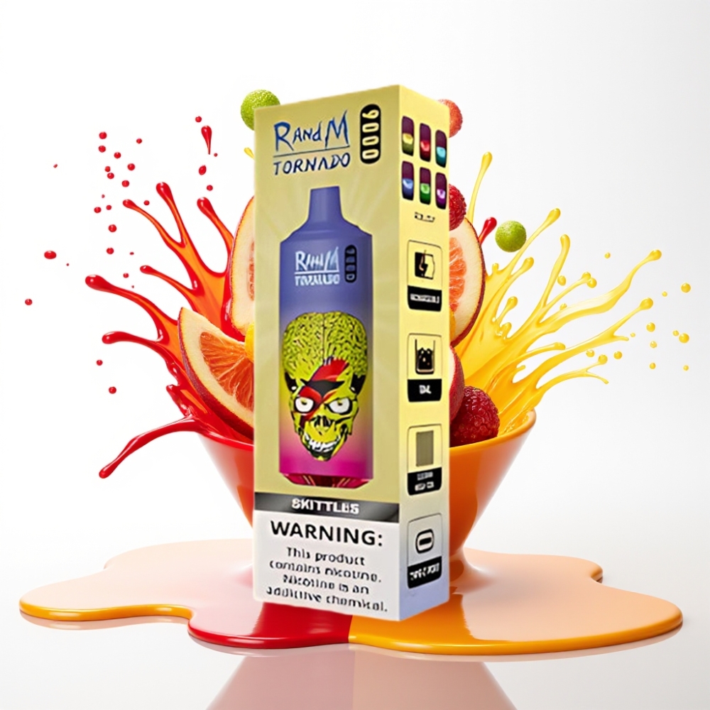 RandM Fumot Tornado 9000 Puffs سيجارة إلكترونية للاستخدام مرة واحدة 54 نكهة - شاشة RGB - ملف شبكي - بطارية 850 مللي أمبير