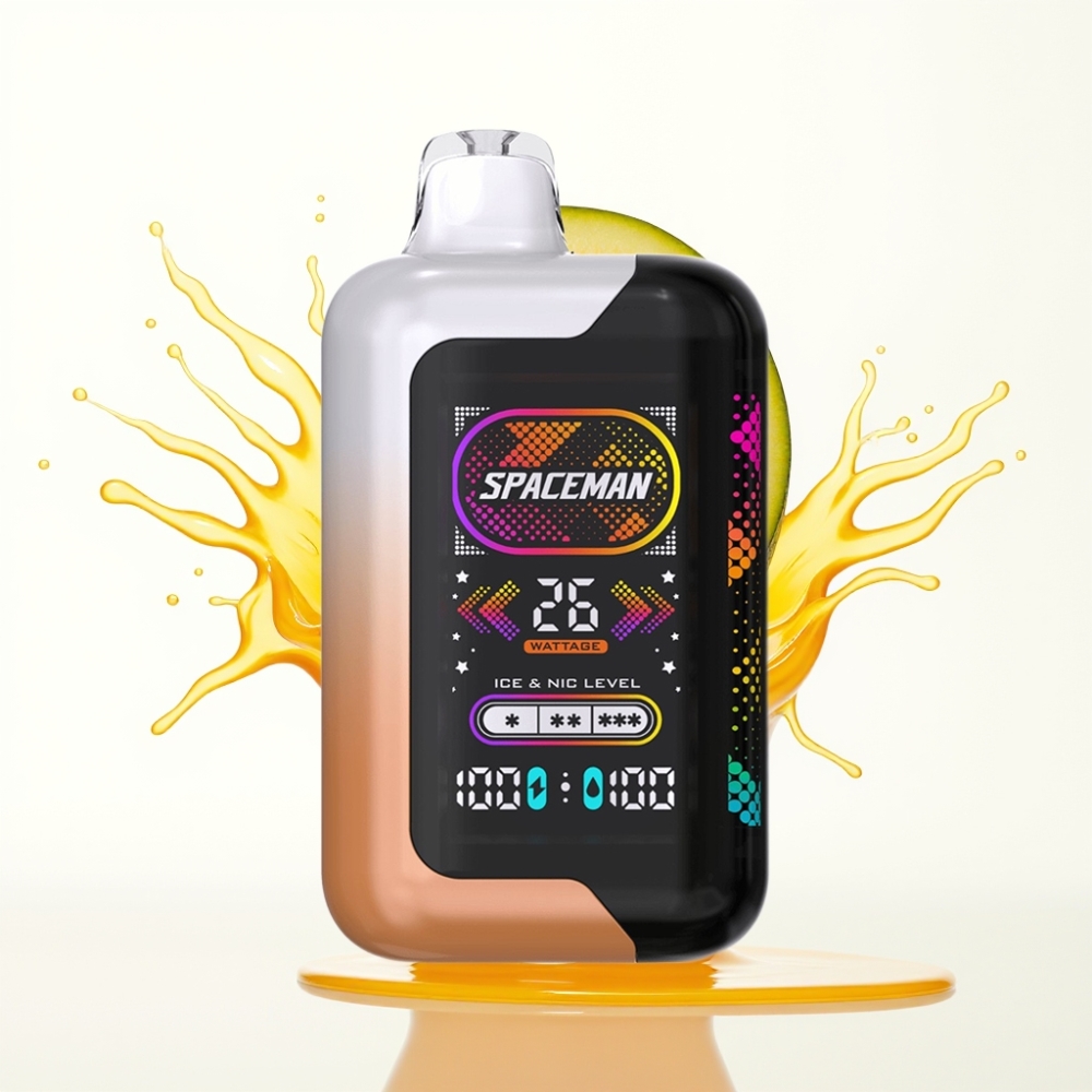 SMOK SPACEMAN SP40000 صفر نيكوتين - 20مل عصير بطعم المانجو الحامض والعسل البري مع شاشة ذكية 2.28 بوصة وبطارية 1000 مللي أمبير
