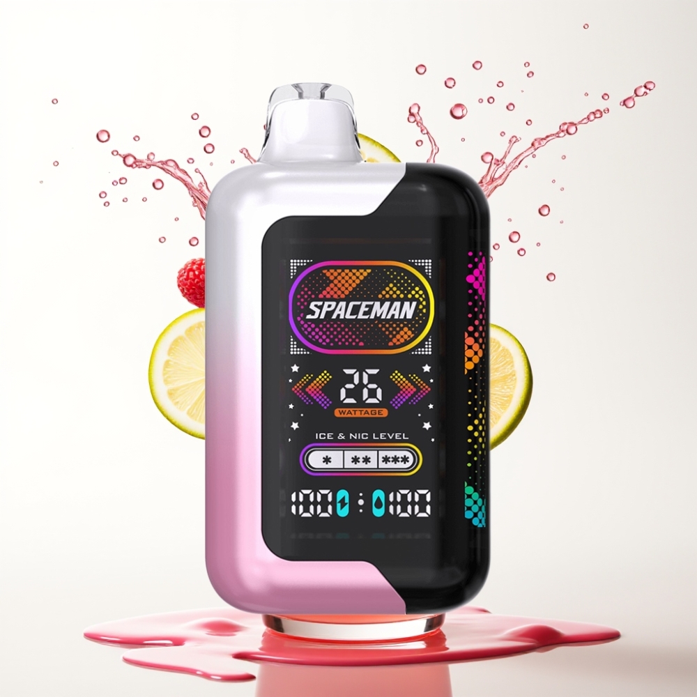 سبيسمان SMOK SPACEMAN SP40000 زيرو نيكوتين عصير الليمون الوردي - شاشة ذكية 2.28 بوصة