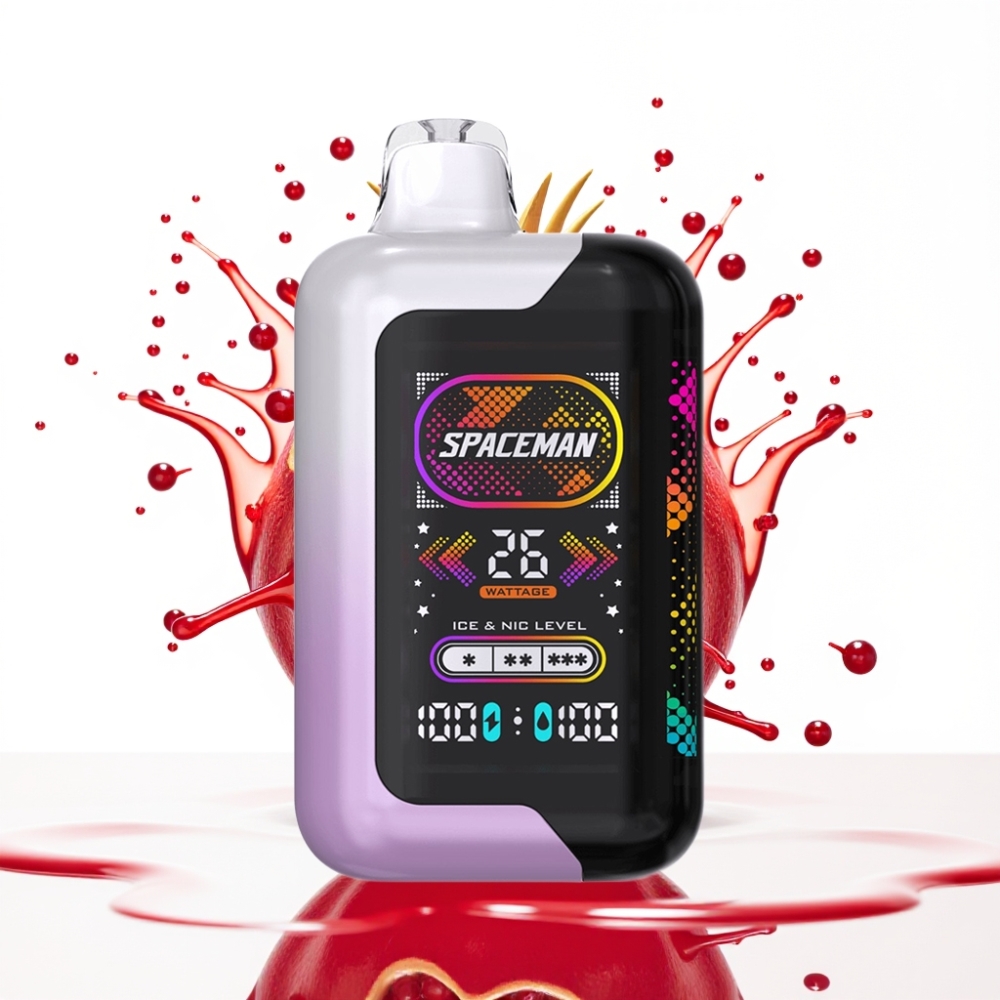 SMOK SPACEMAN SP40000 صفر نيكوتين فايب كرزي رمان مع شاشة ذكية وإضاءة ديناميكية