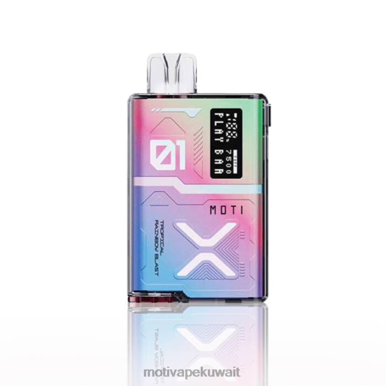 انفجار قوس قزح الاستوائي MOTI Play Bar 7500 سيجارة للاستعمال مرة واحدة (5%، 7500 نفسة) Moti vape near me - P620H54